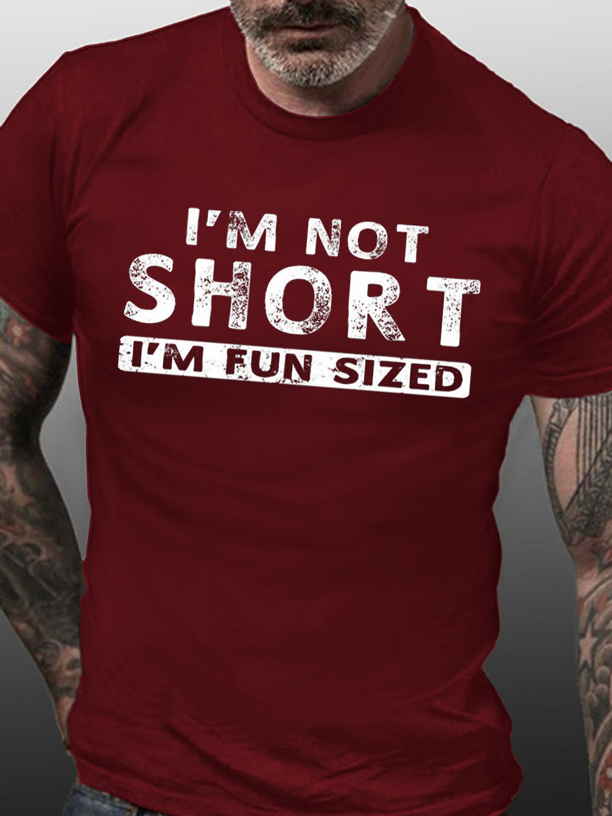 Womens Im Not Short Im Fun Sized Funny Casual Crew Neck T-Shirt