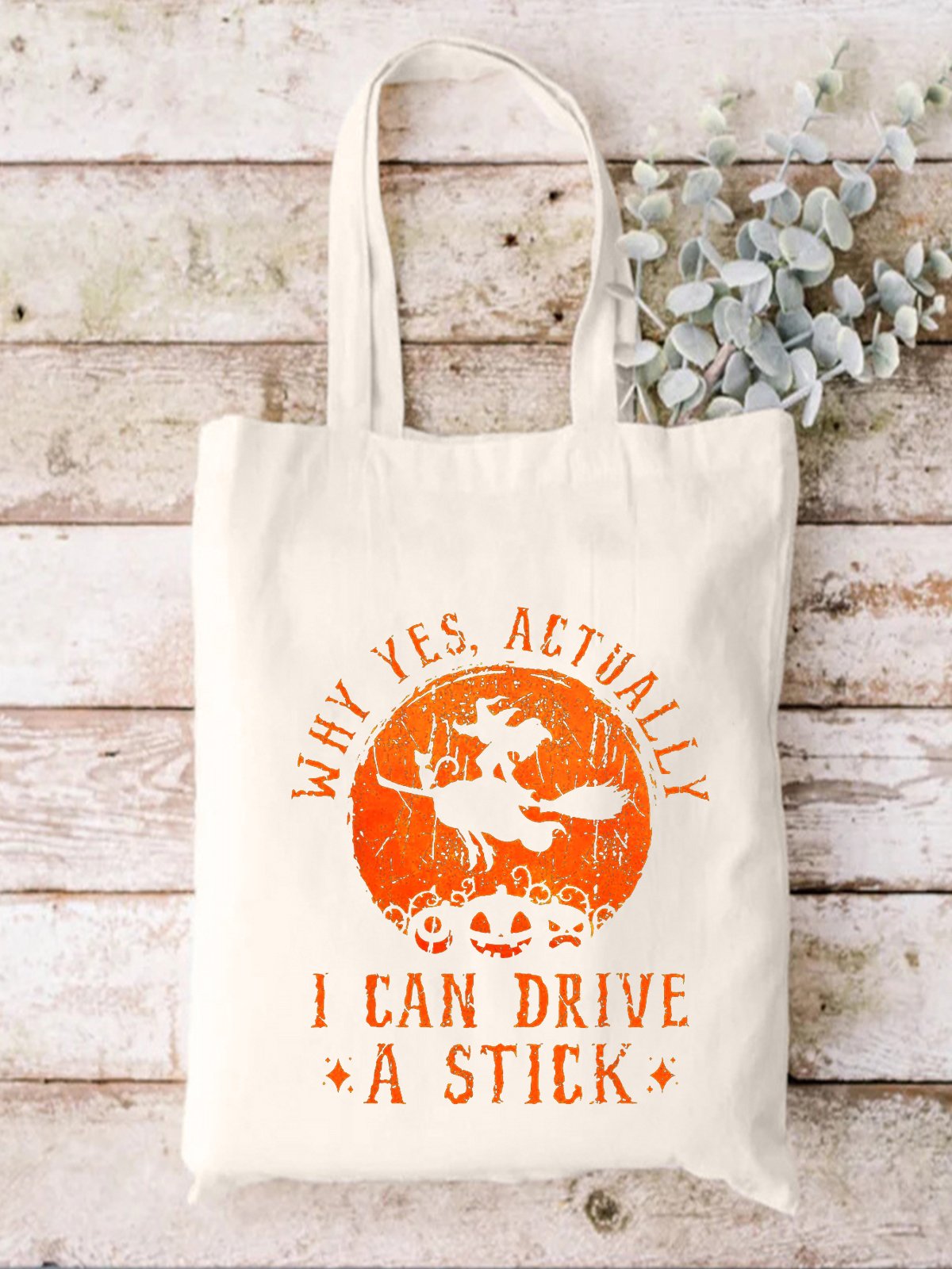 Halloween I Can Drive A Stick Holiday Shopping Tote