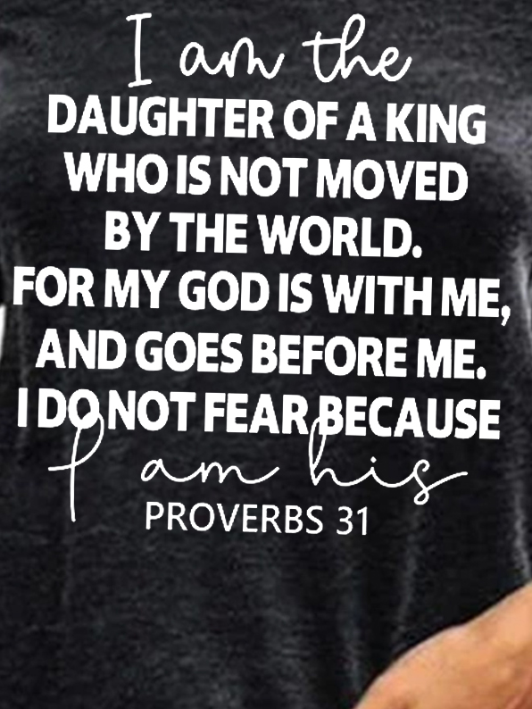 Women I Am The Daughter Of A King Regular Fit God Crew Neck Sweatshirt