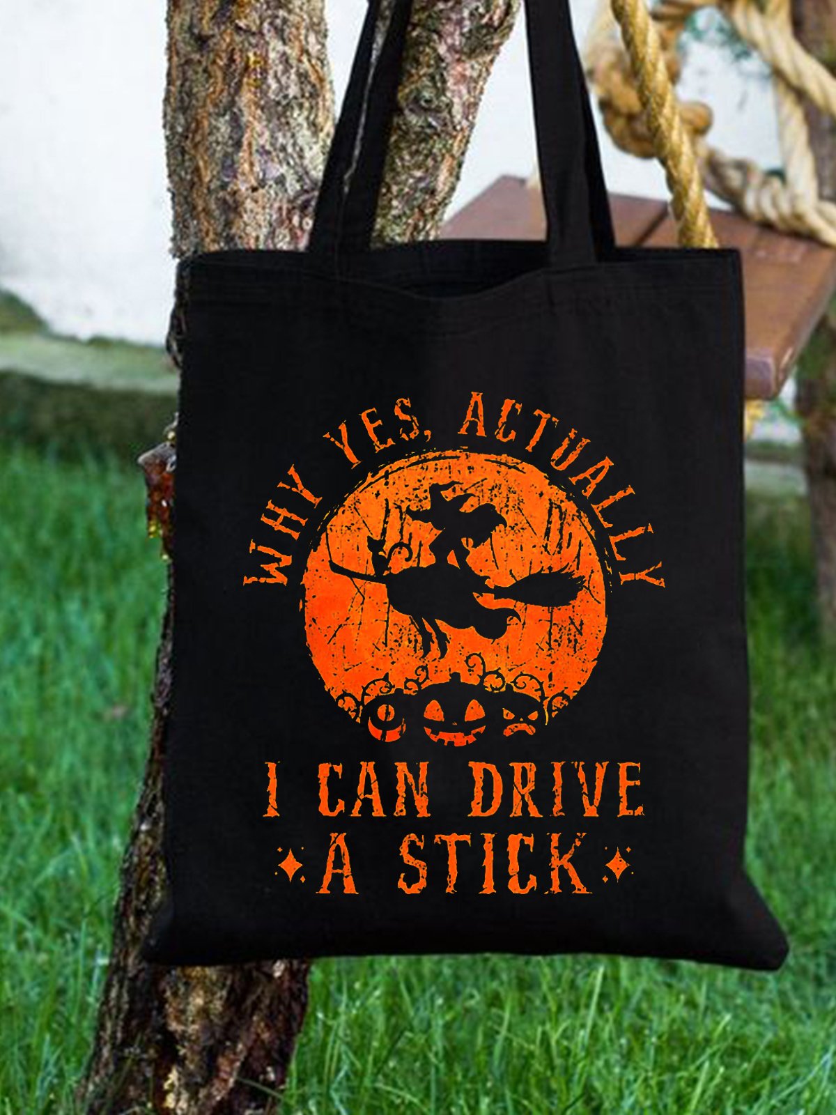 Halloween I Can Drive A Stick Holiday Shopping Tote