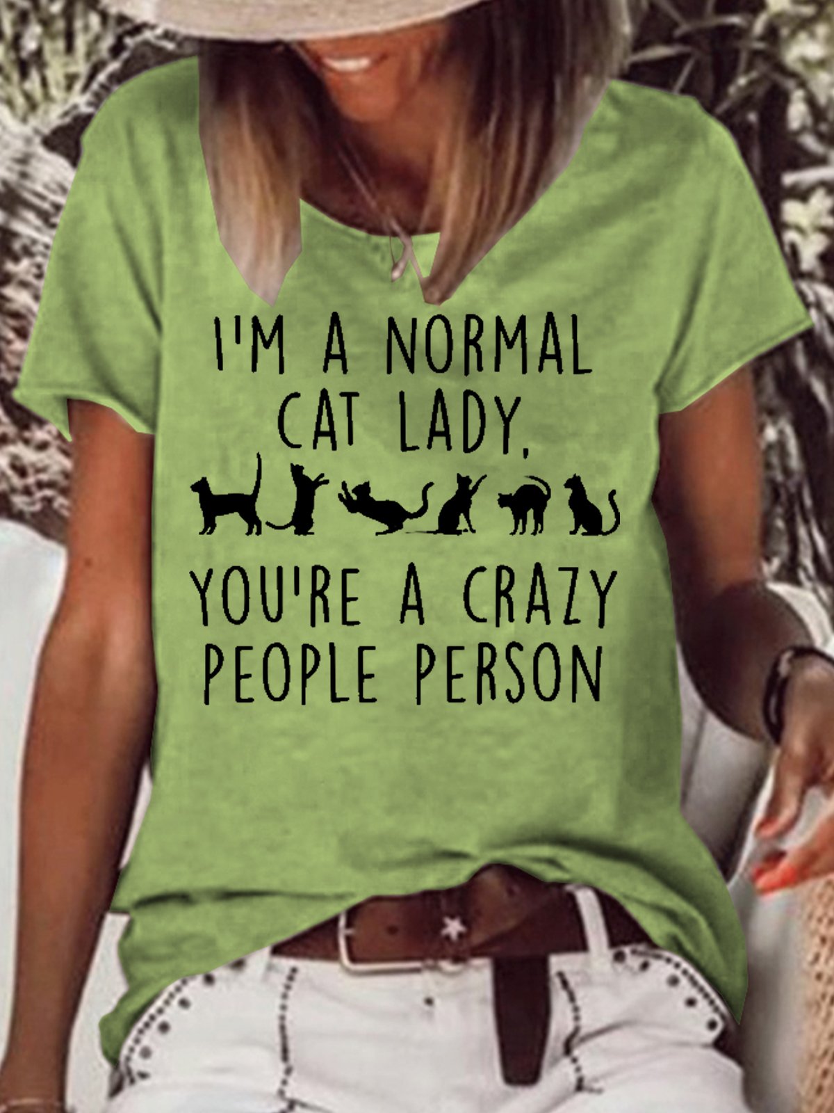 Womens I'm A Normal Cat Lady Casual T-Shirt