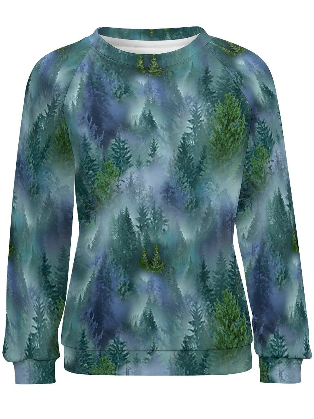 Womens Forest Crew Neck Sweatshirts