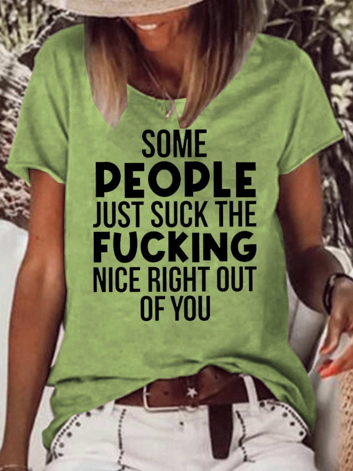 Womens Some People Just Suck The Nice Right Out Of You Crew Neck T-Shirt