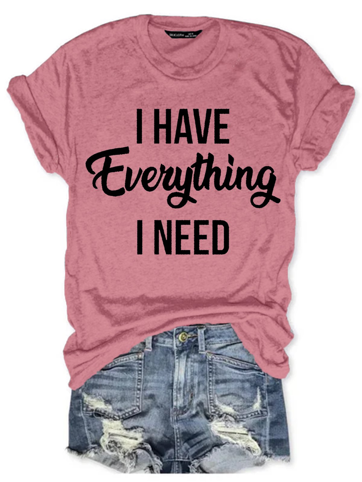 Womens I Am Everything Grandma& Grandkid Matching Casual T-Shirt