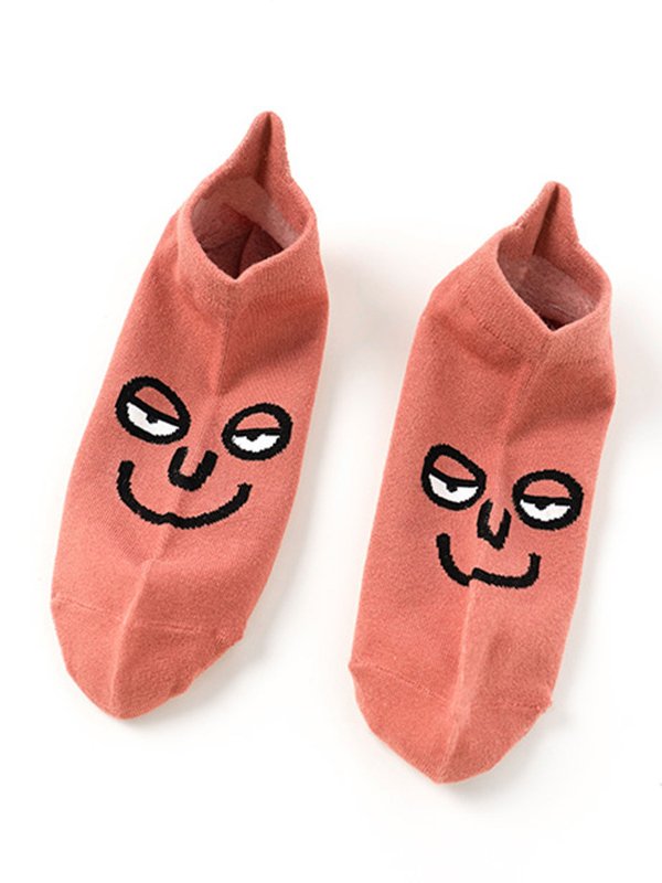 Human Face Ankle Socks
