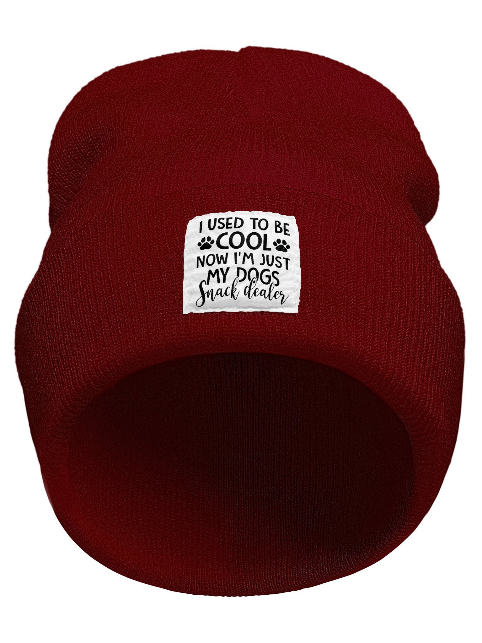 I Used To Be Cool Now I'm Just My Dogs Snack Dealer Funny Animal Dog Letter Beanie Hat