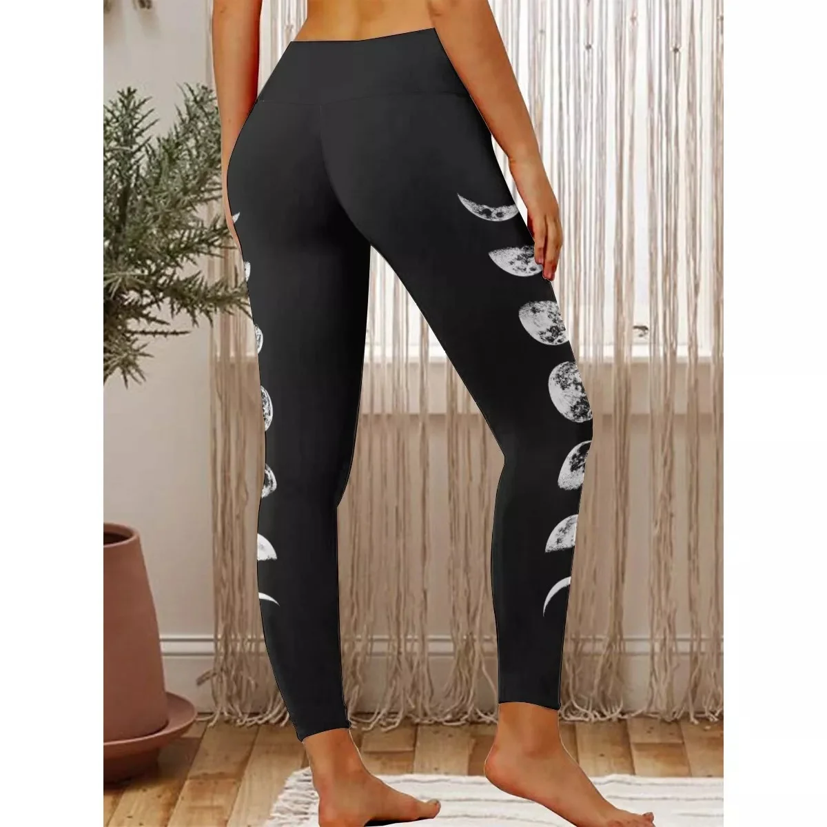 Womens Moon Print Leggings