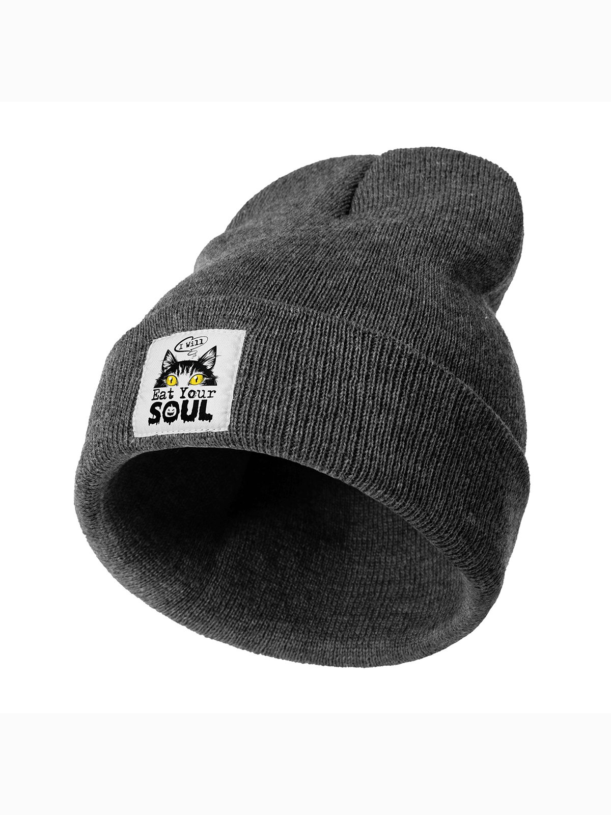 I Can Eat Your Soul Animal Halloween Graphic Beanie Hat