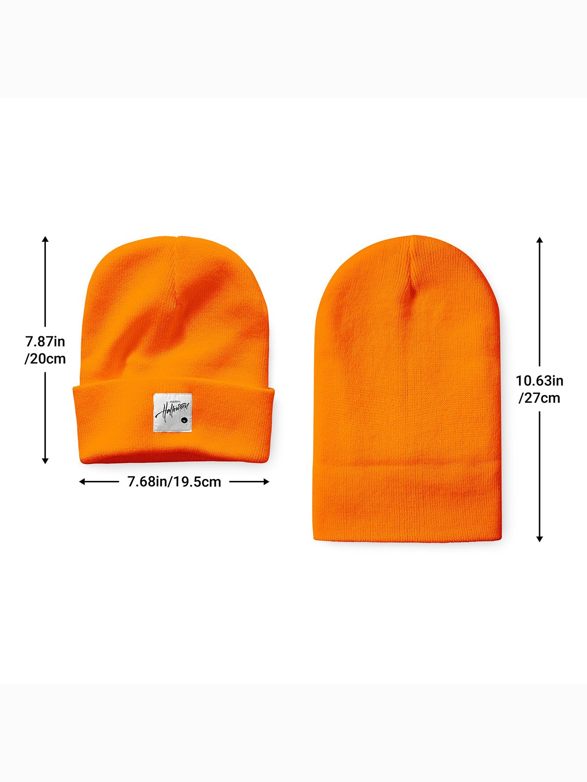 Happy Halloween Graphic Beanie Hat