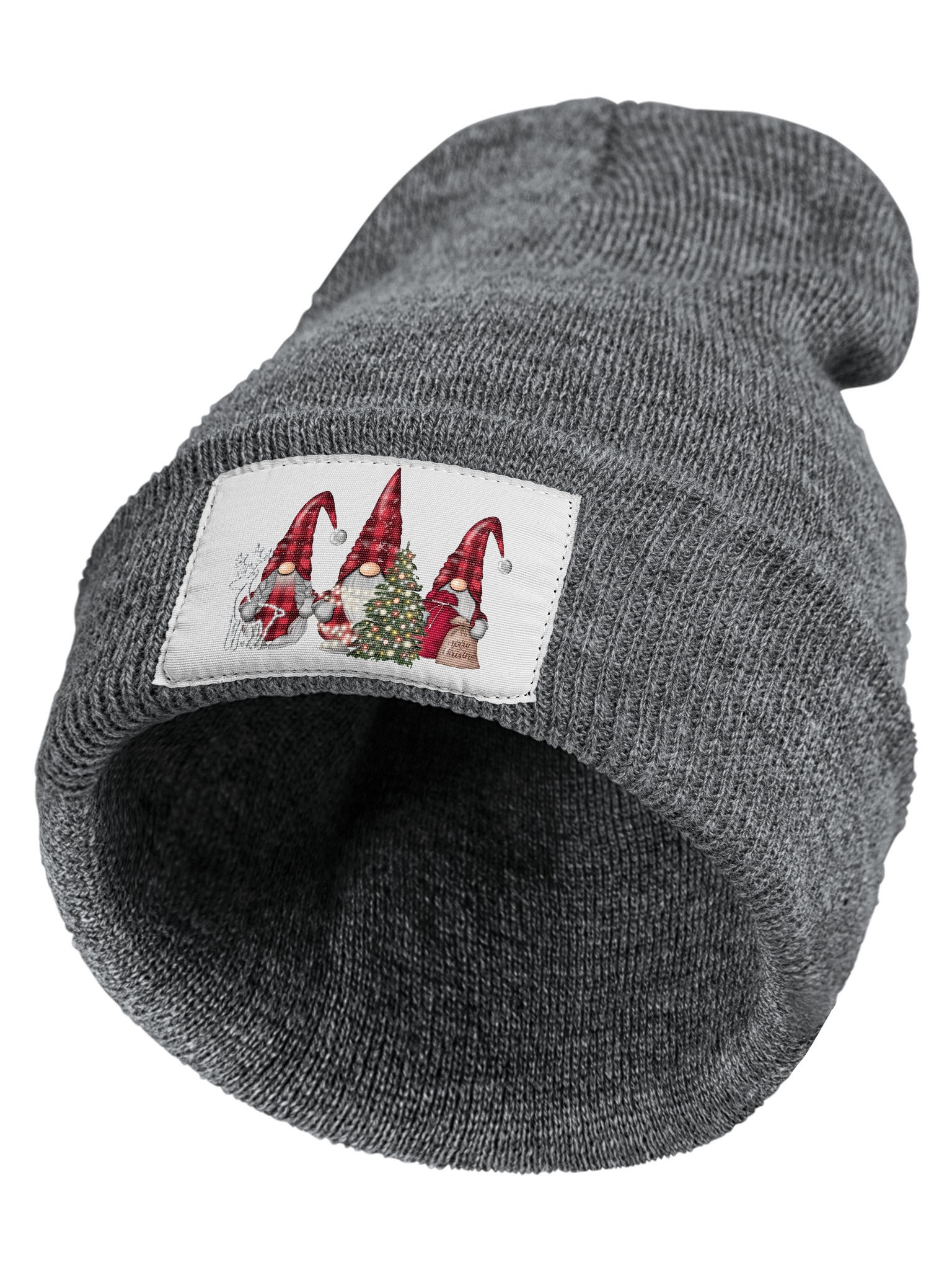 Christmas Gnome With Christmas Tree Christmas Graphic Beanie Hat