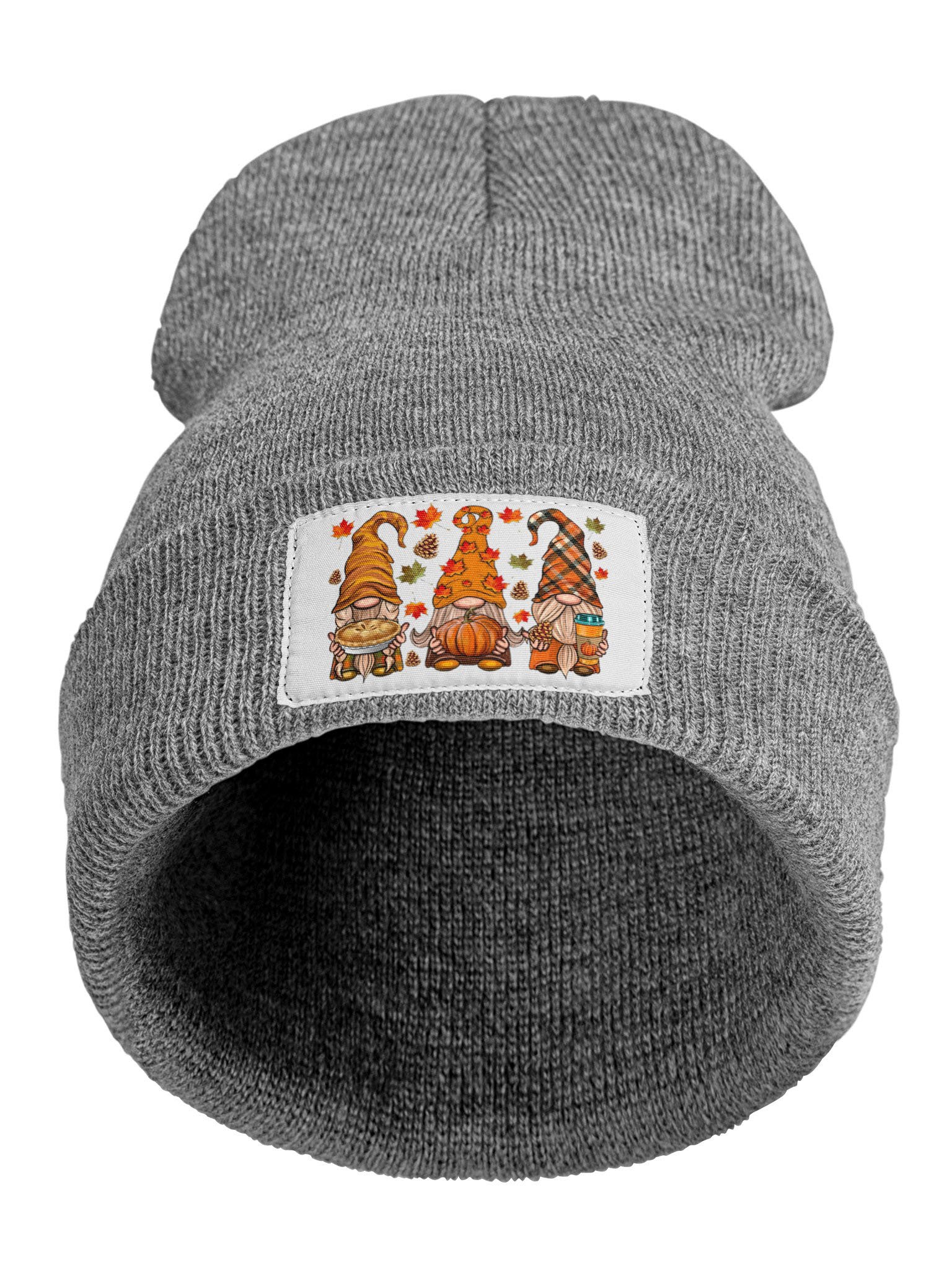 Fall Gnomes Autumn Pumpkin Halloween Thanksgiving Graphic Beanie Hat