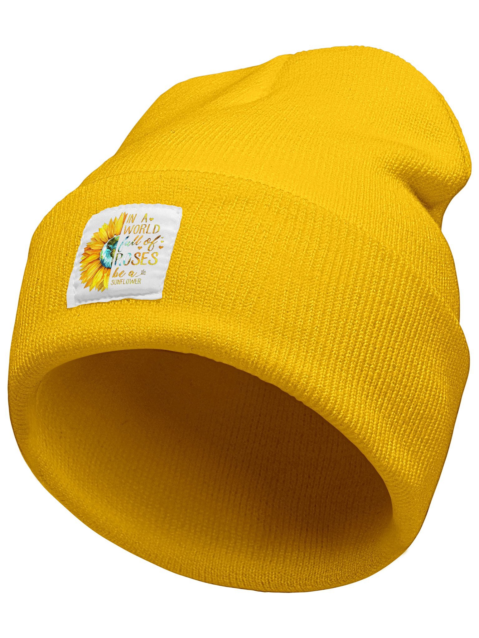 In A World Full Of Rose Be A Sunflower Animal Graphic Beanie Hat