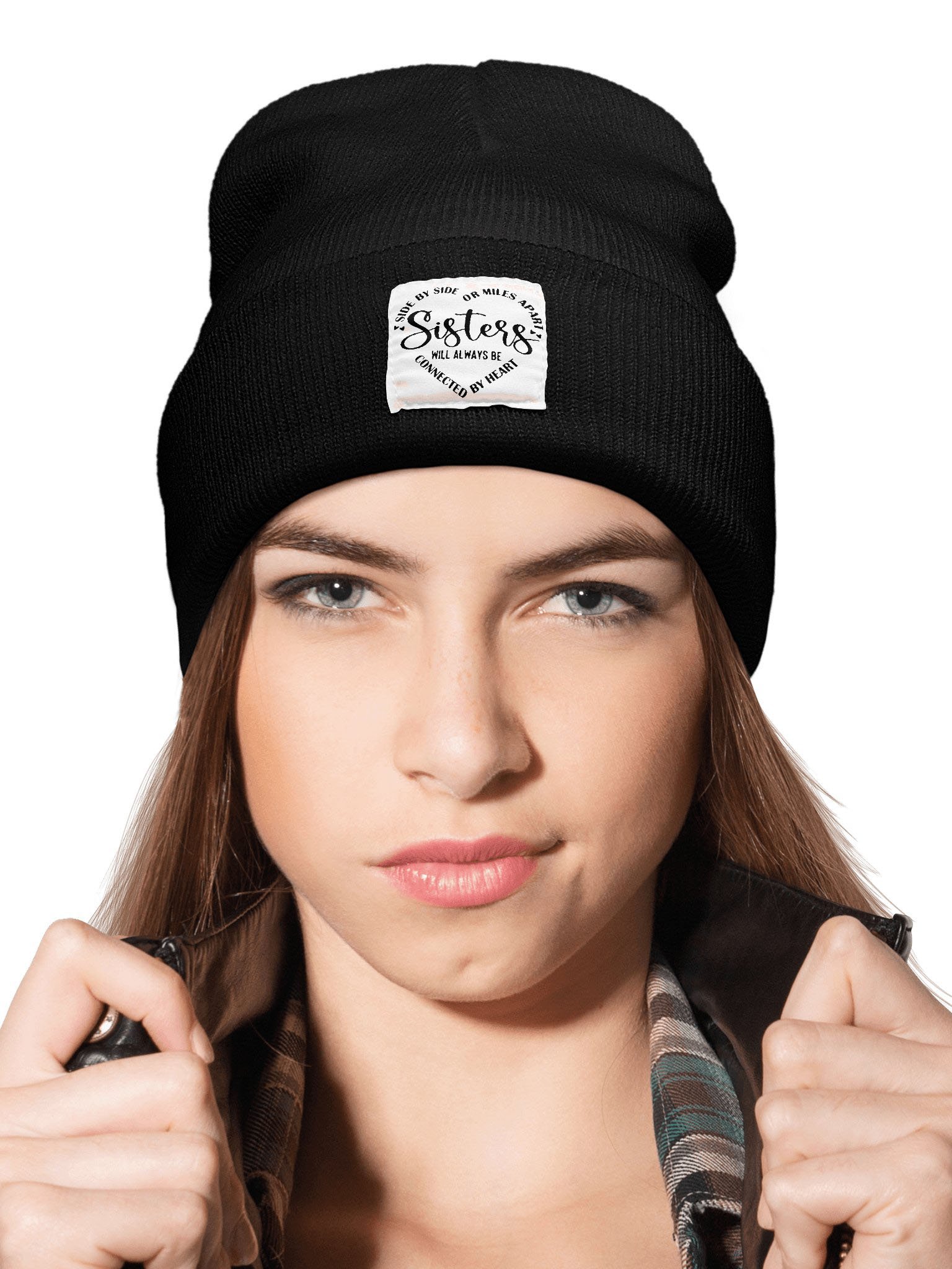 Funny Sister Letter Beanie Hat