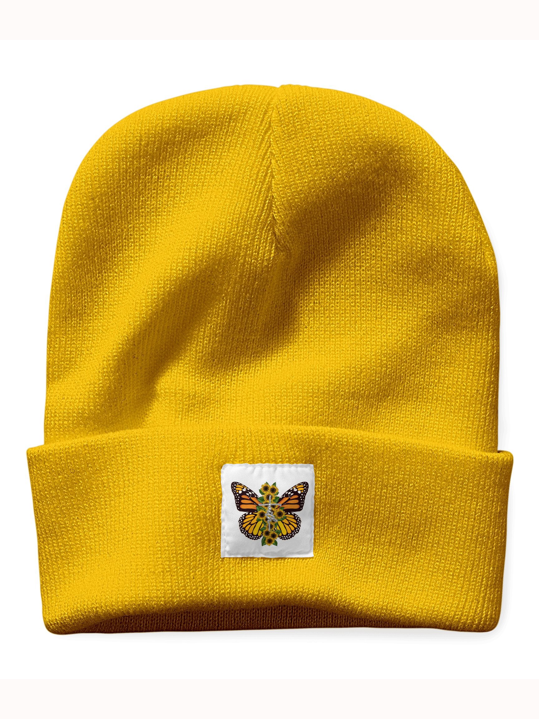 Sunflower Butterfly Cross Animal Graphic Beanie Hat