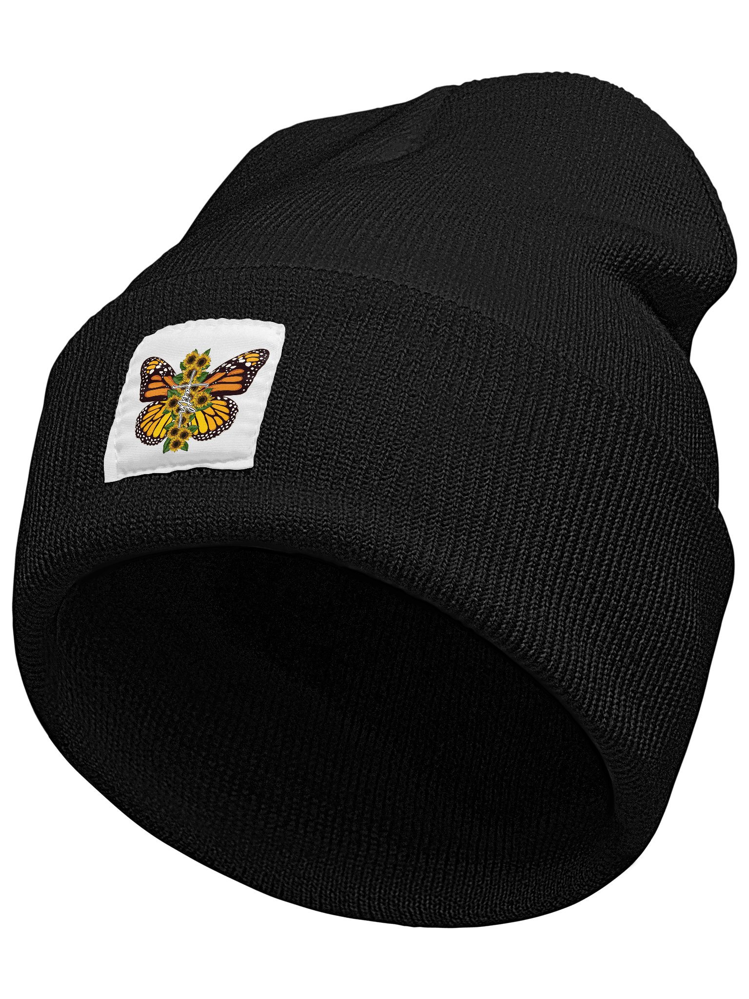 Sunflower Butterfly Cross Animal Graphic Beanie Hat