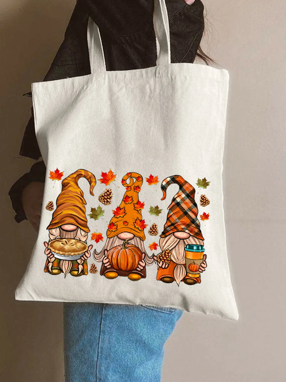 Halloween Pumpkin Graphic Shopping Tote