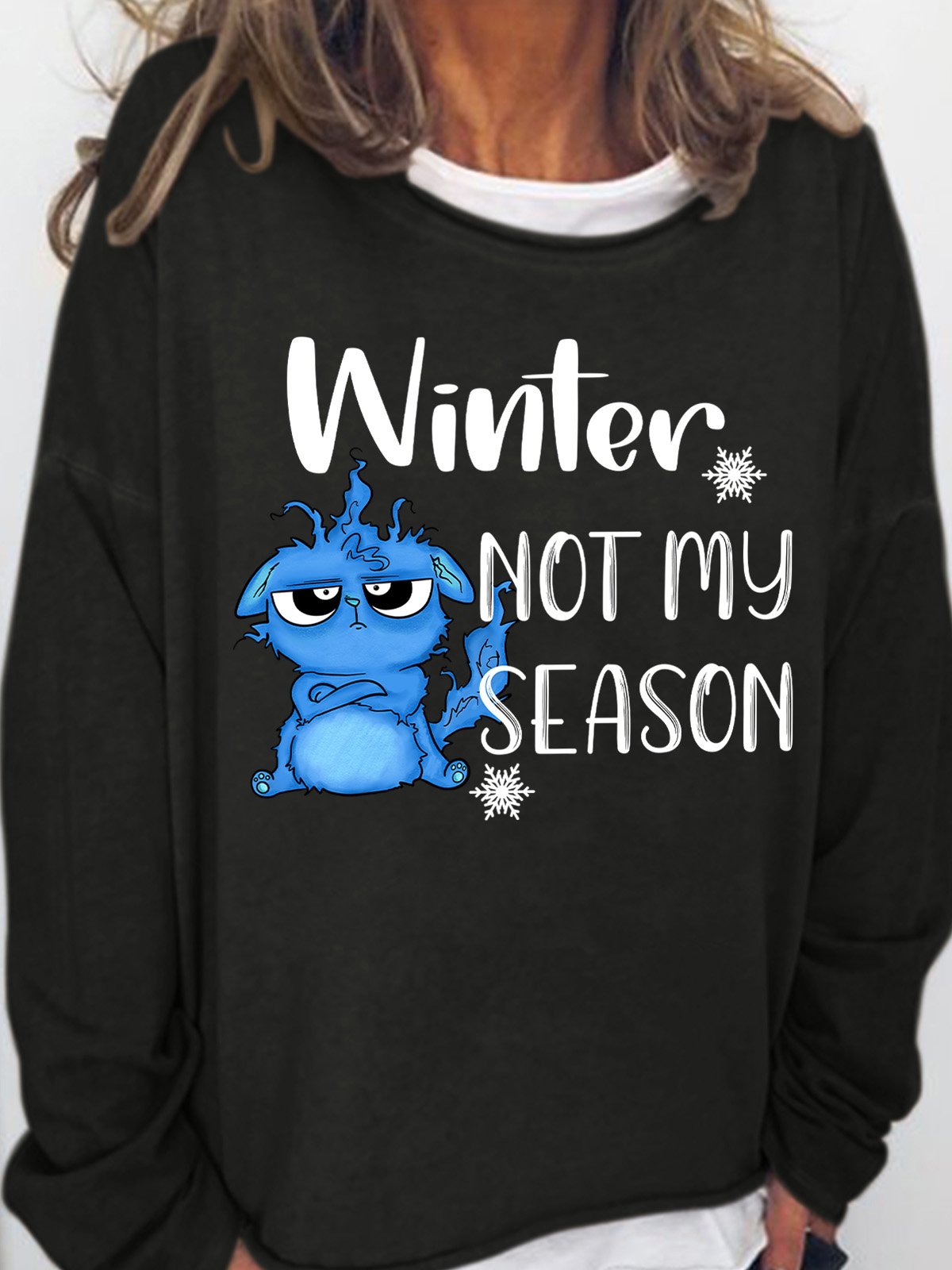 Lilicloth X Paula Curious & Furious Cats Winter Not My Season Women's Sweatshirt