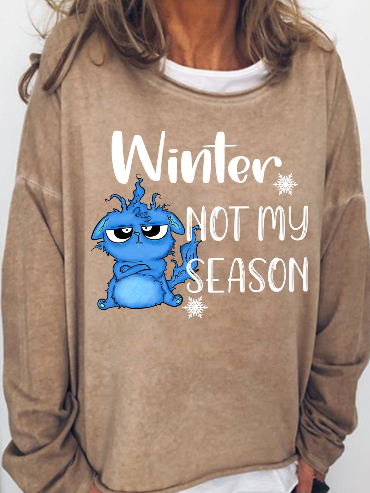 Lilicloth X Paula Curious & Furious Cats Winter Not My Season Women's Sweatshirt