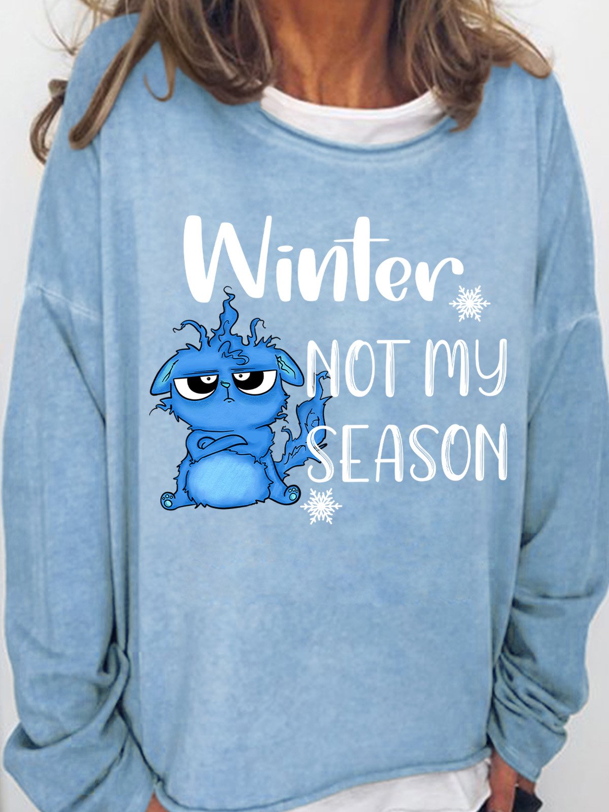 Lilicloth X Paula Curious & Furious Cats Winter Not My Season Women's Sweatshirt