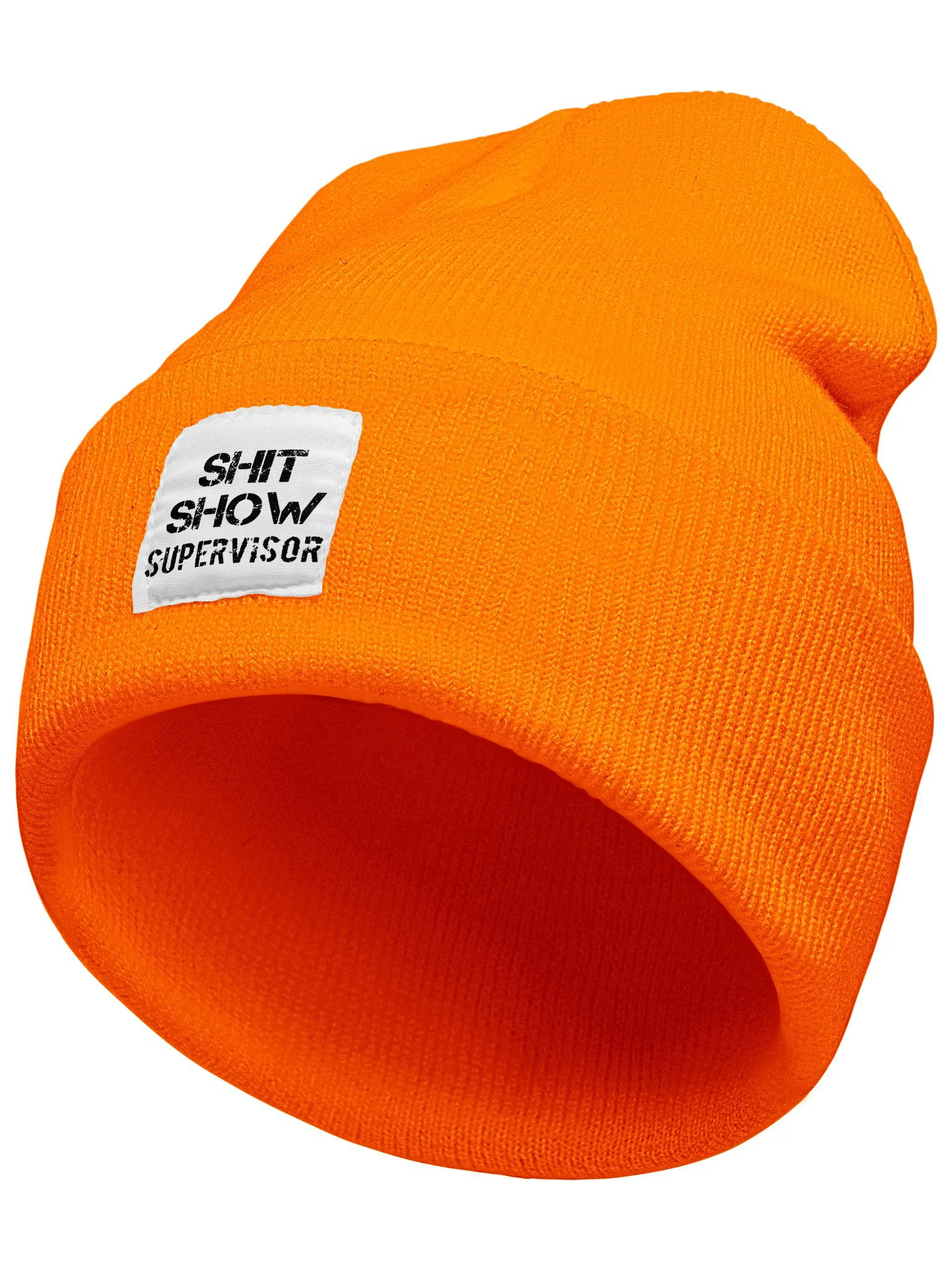 Shit Show Supervisor Funny Text Letter Beanie Hat