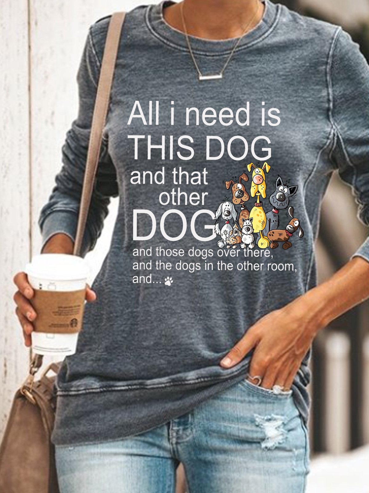 Women All I Need Need Is This Dog Pet Lover Regular Fit Simple Sweatshirt