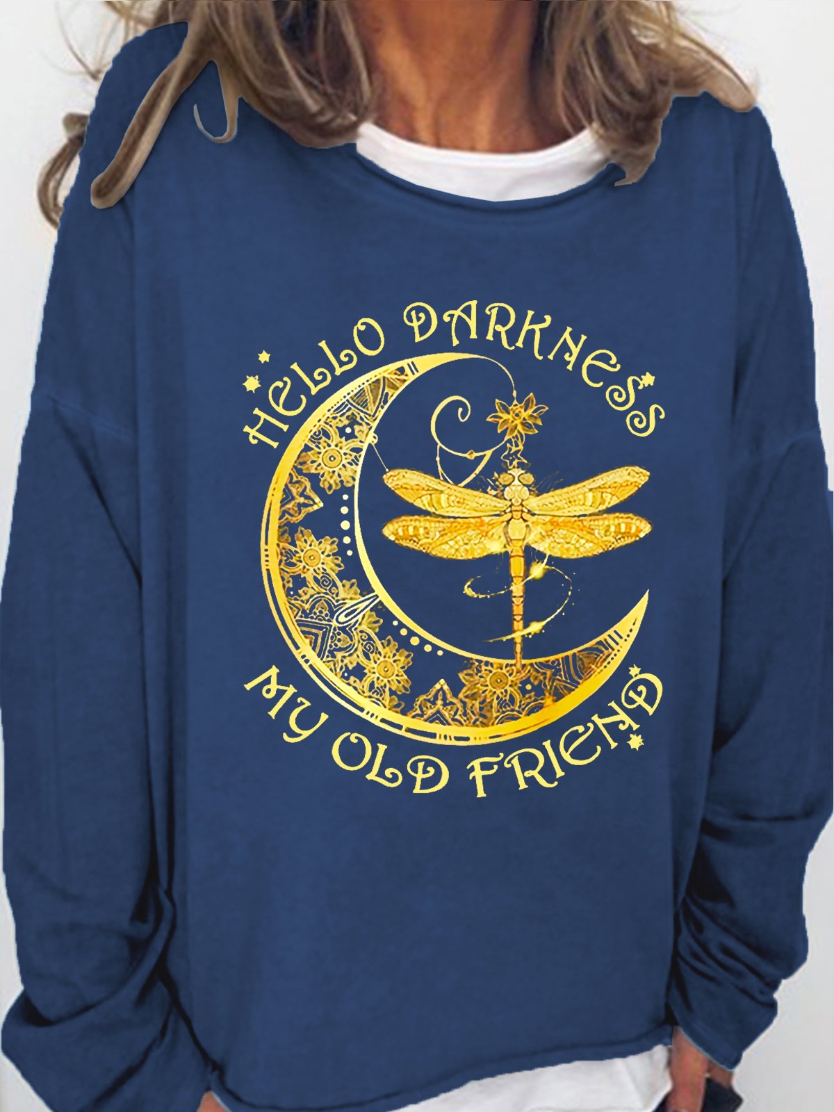 Womens Hallo Darkness My Old Friend Casual Sweatshirt