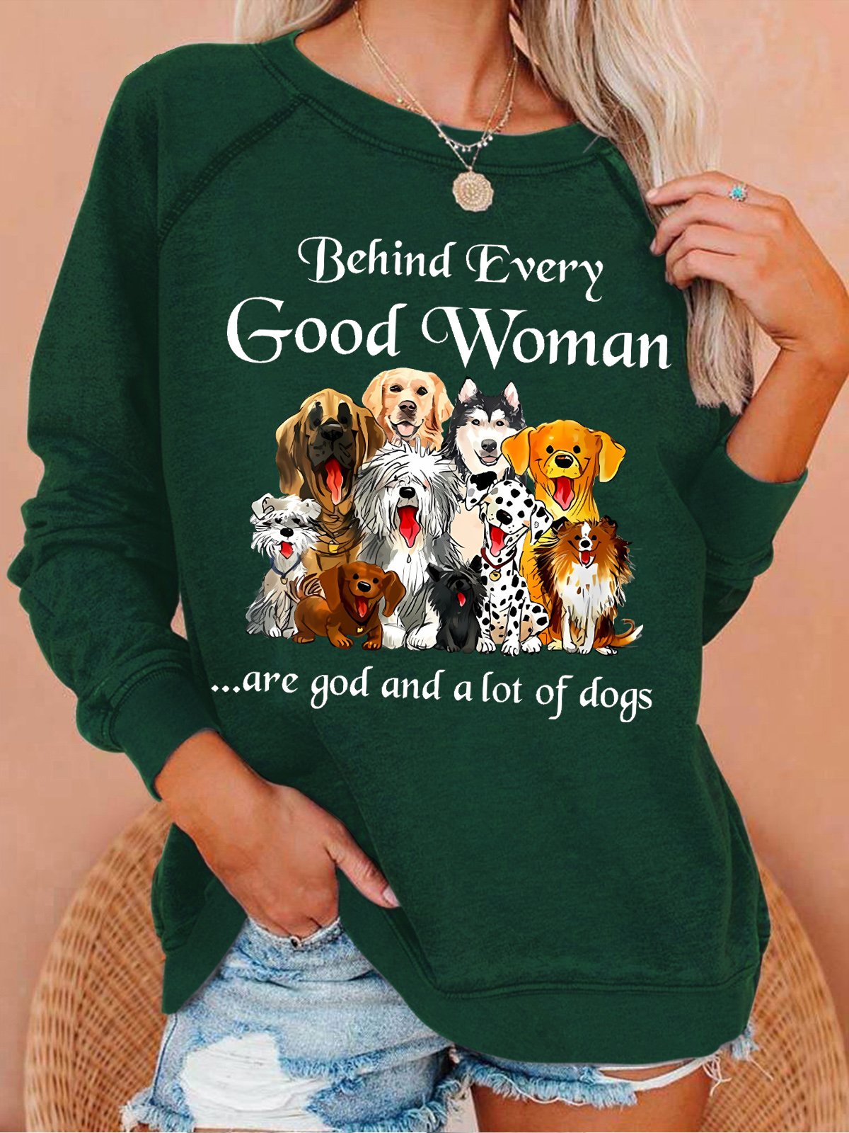 Womens Dog Lover Casual Sweatshirt