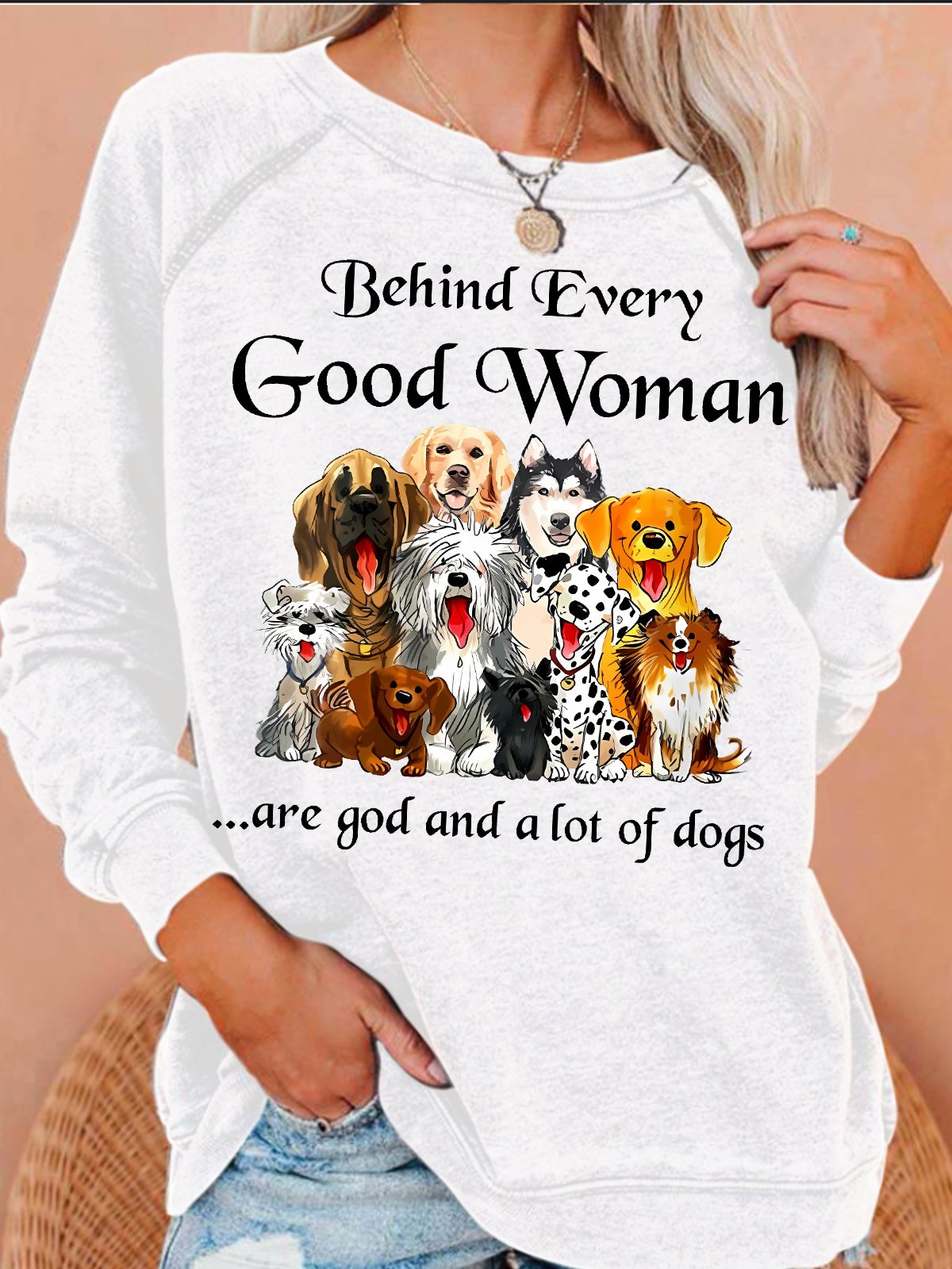 Womens Dog Lover Casual Sweatshirt