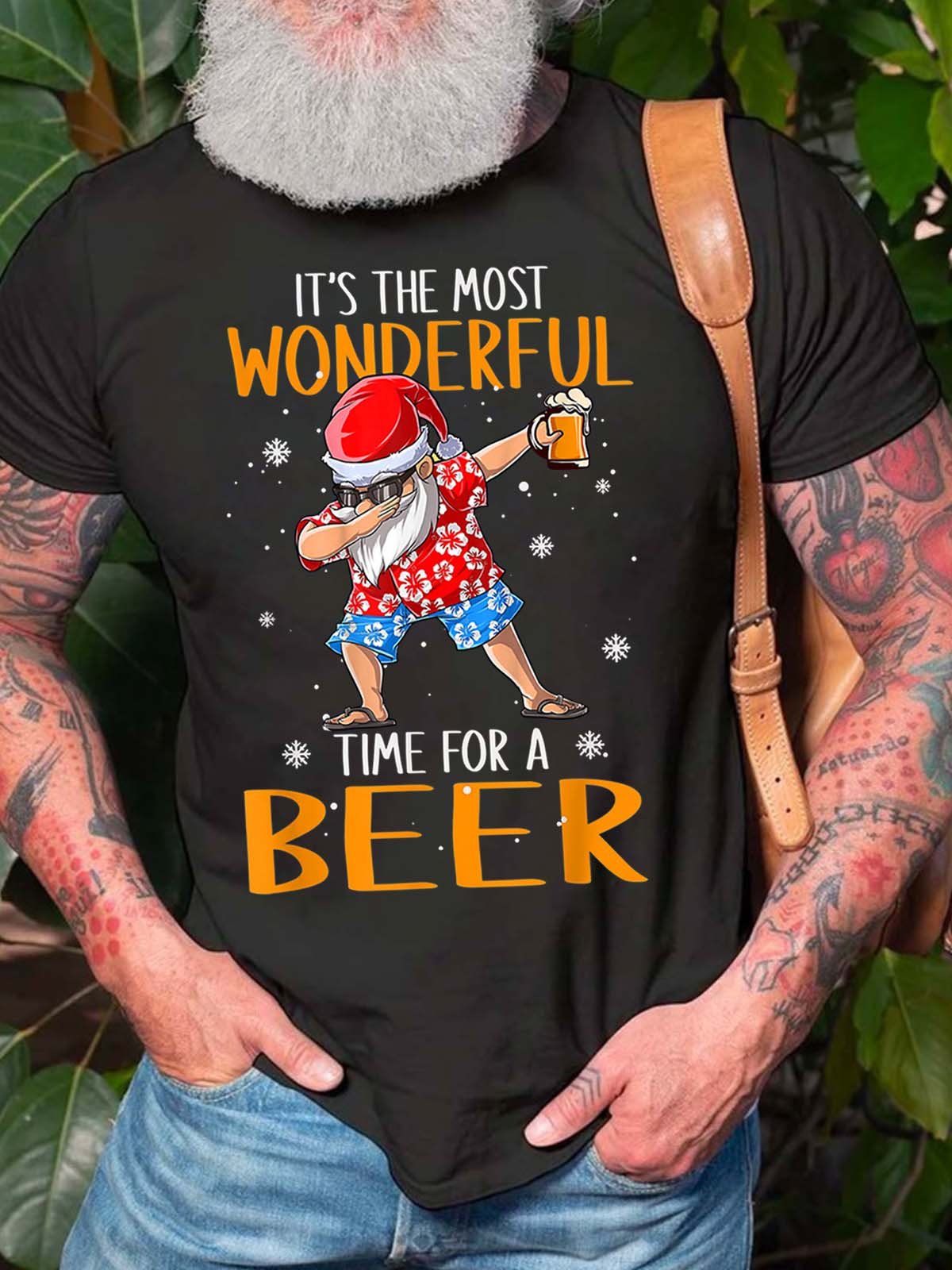 Men It’s The Most Wonderful Time For A Beer Casual Cotton Fit T-Shirt