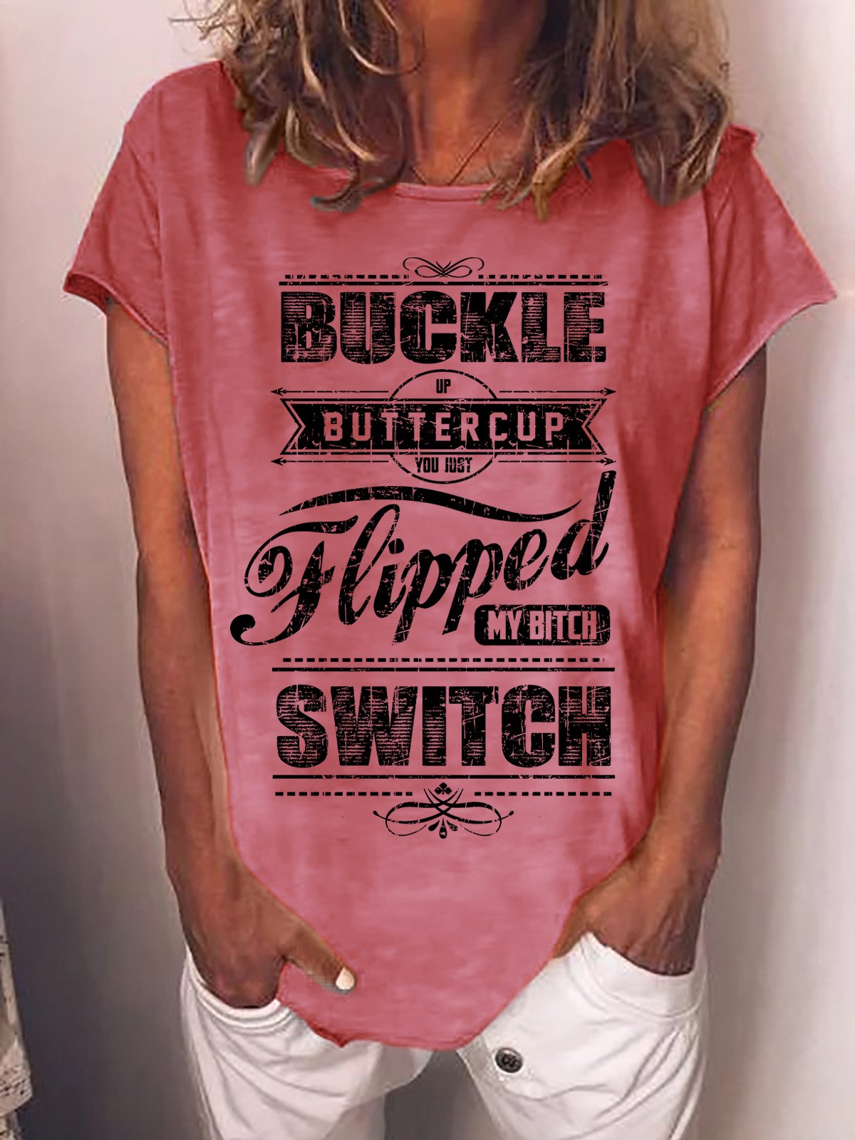 Lilicloth X Cadzart Buckle Up You Just Flipped My Bitch Switch Womens T-Shirt