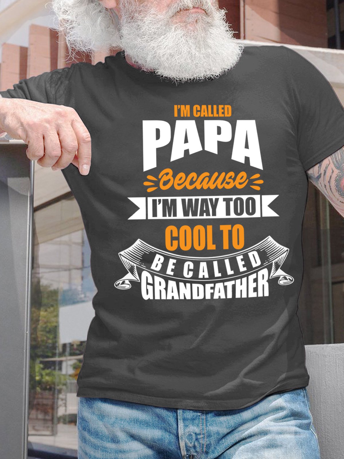 Lilicloth X Y Funny Papa Shirt Gift For Grandfather Mens T-Shirt