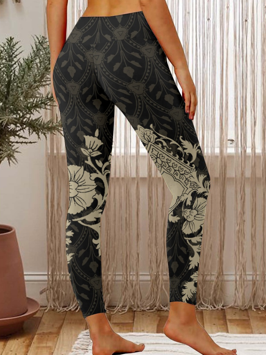 Lilicloth x Iqs Floral Print Womens Tummy Control Legging