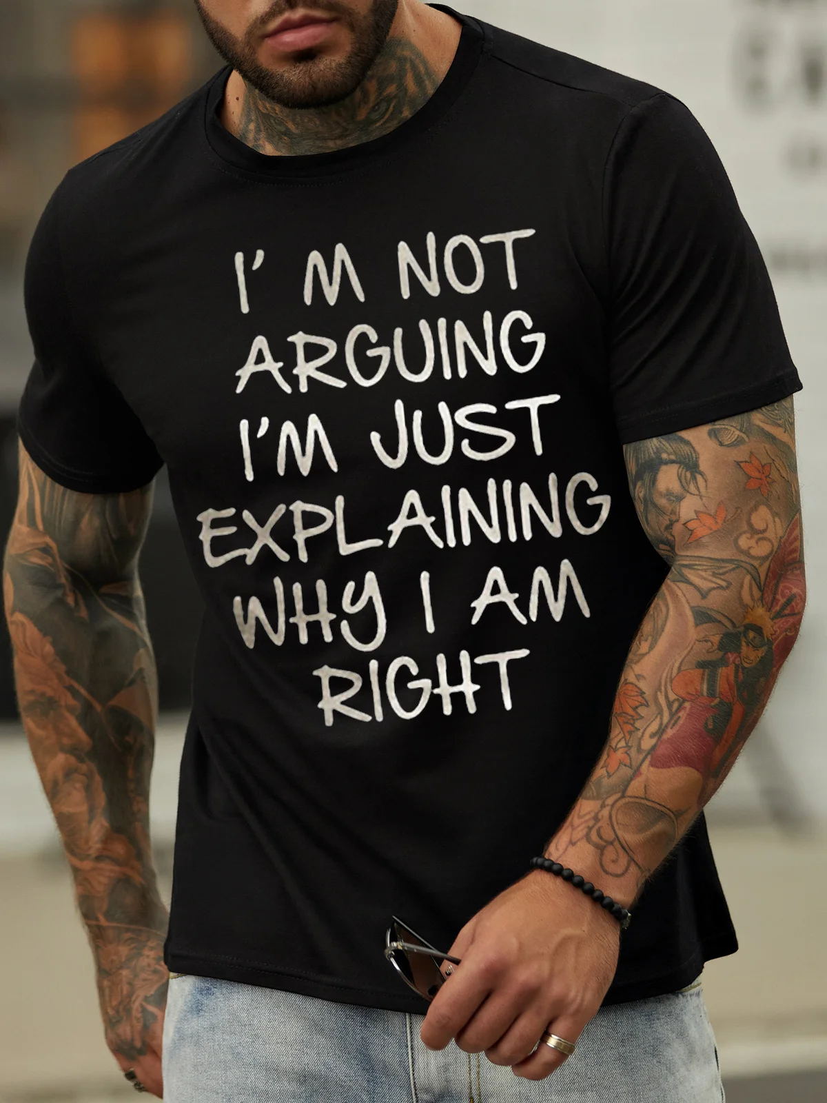 Men's I Am Arguing I Am Just Explaining Why I Am Right Funny Graphic ...