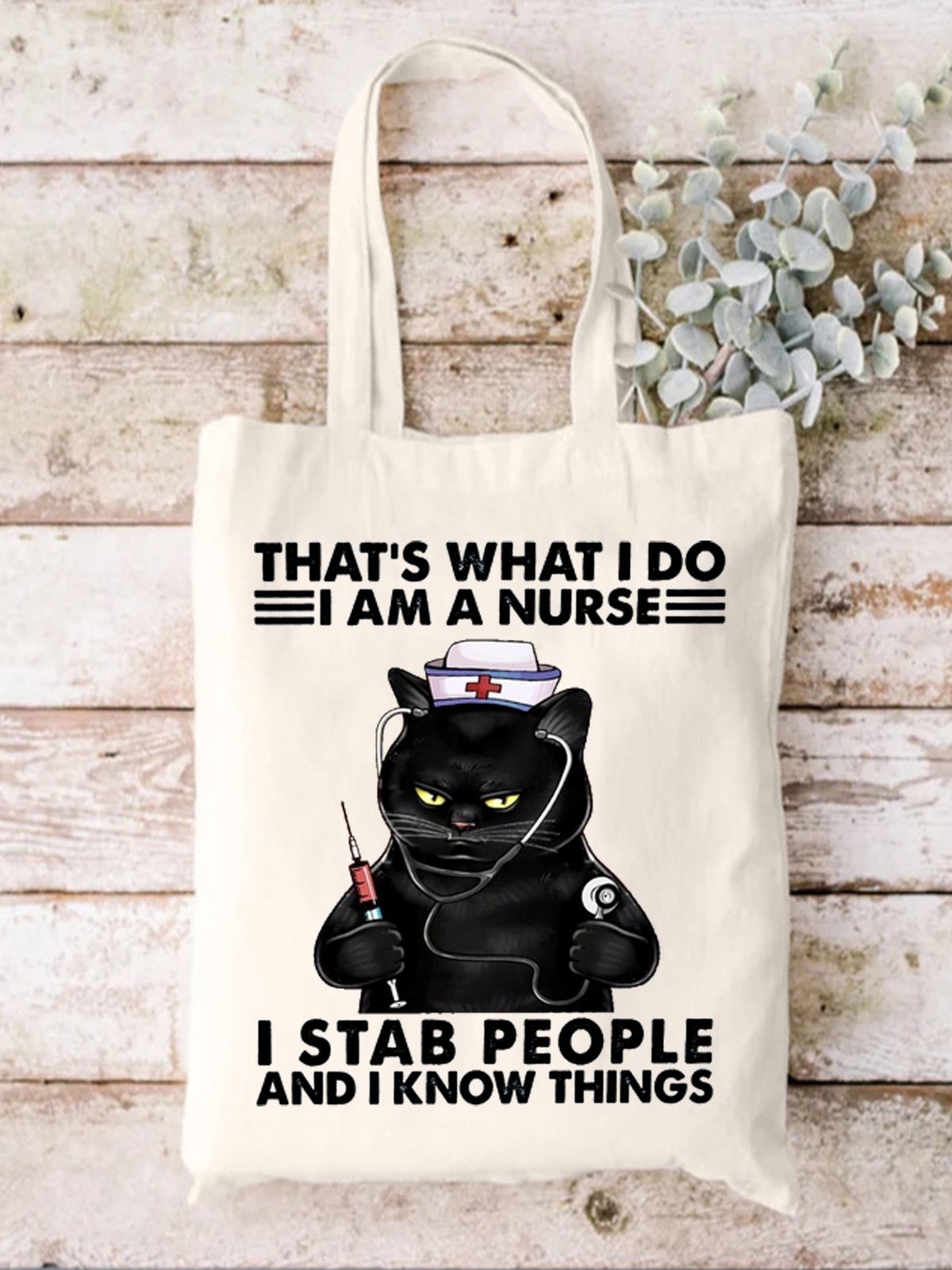 That 's What I Do I Am A Nurse Animal Graphic Casual Shopping Tote Bag