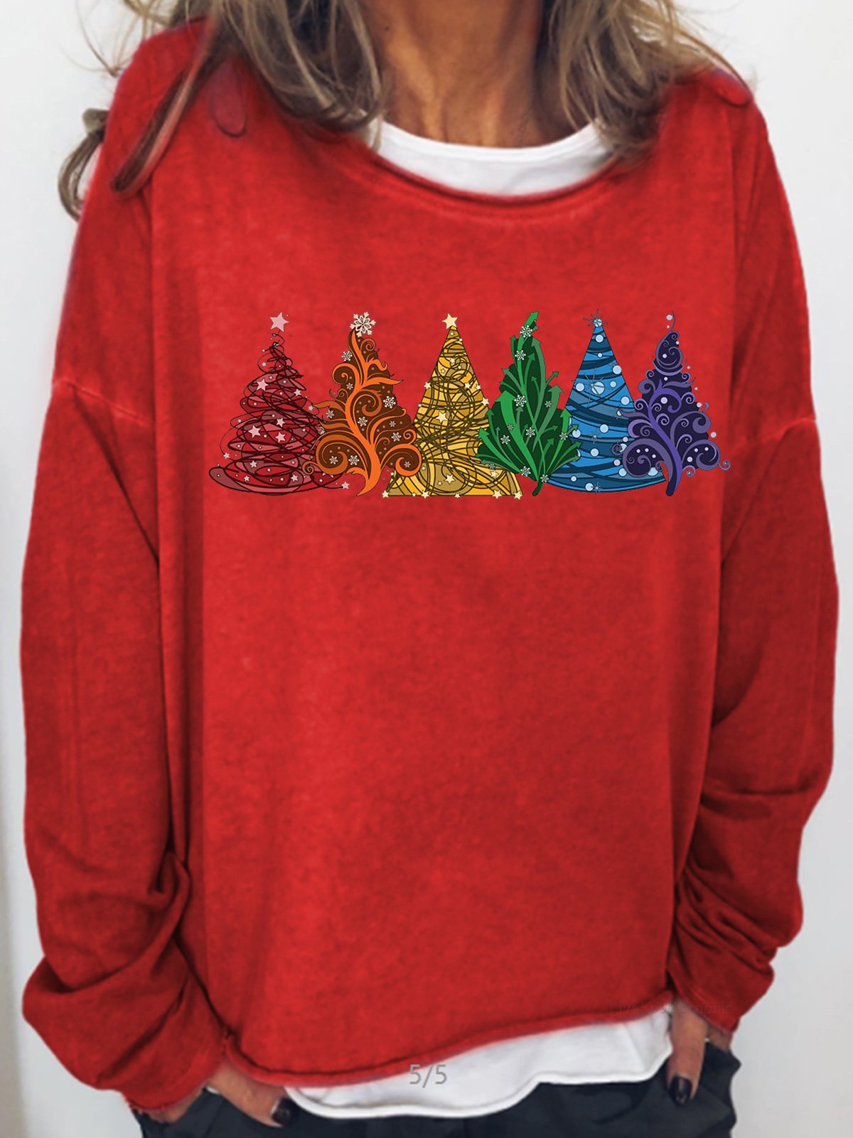 Women's Christmas Tree Casual Sweatshirt