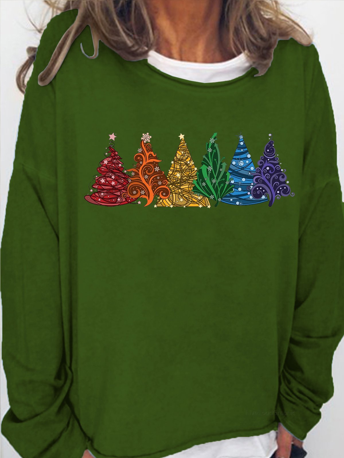 Women's Christmas Tree Casual Sweatshirt