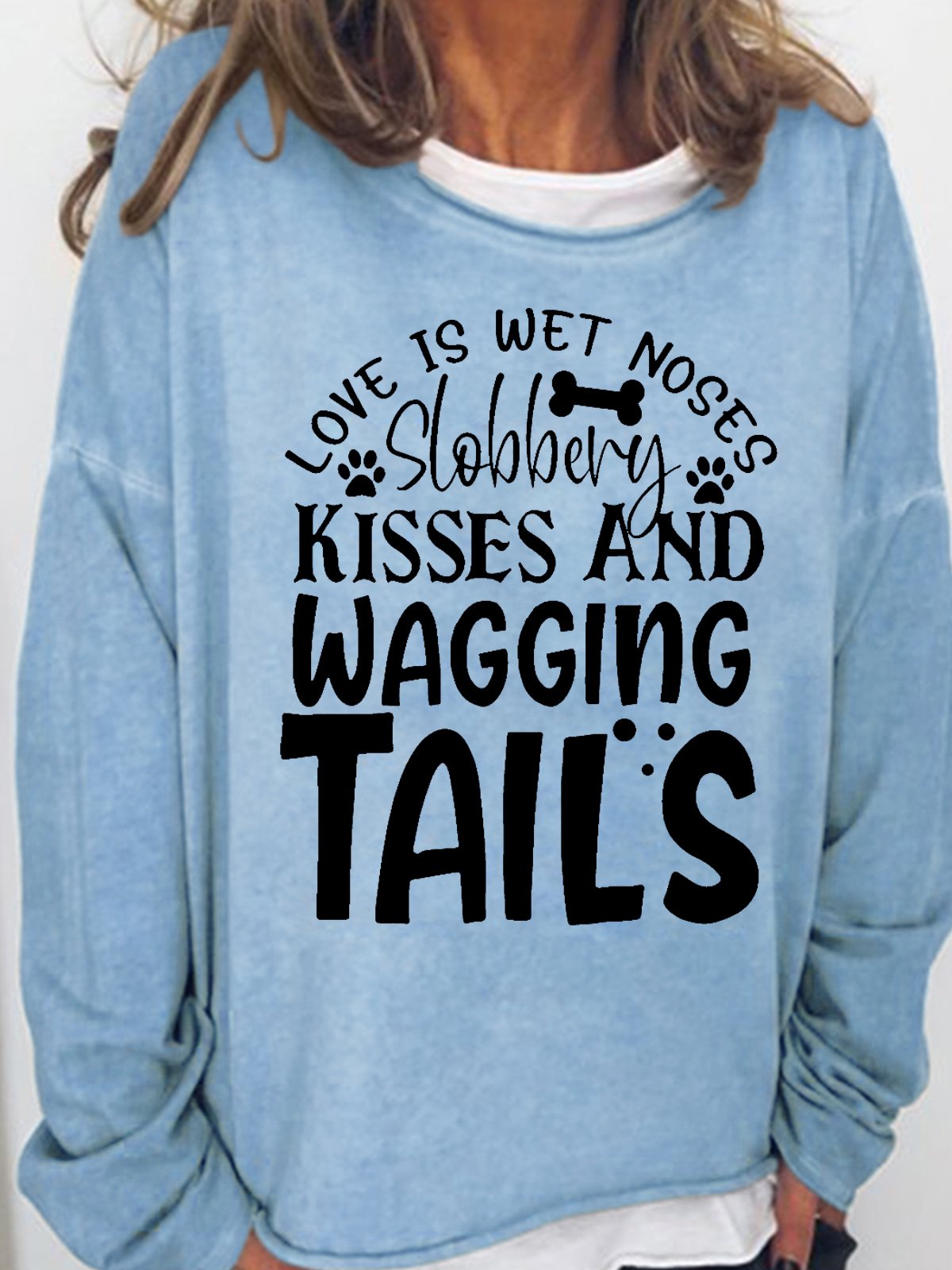 Women's Dog Lover Letters Sweatshirt