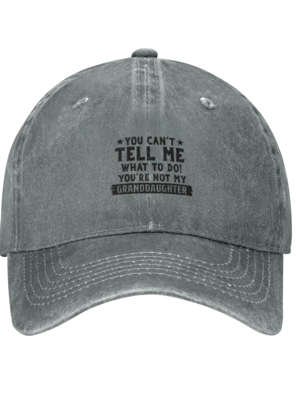 You Can't Tell Me What To Do Family Text Letters Adjustable Hat