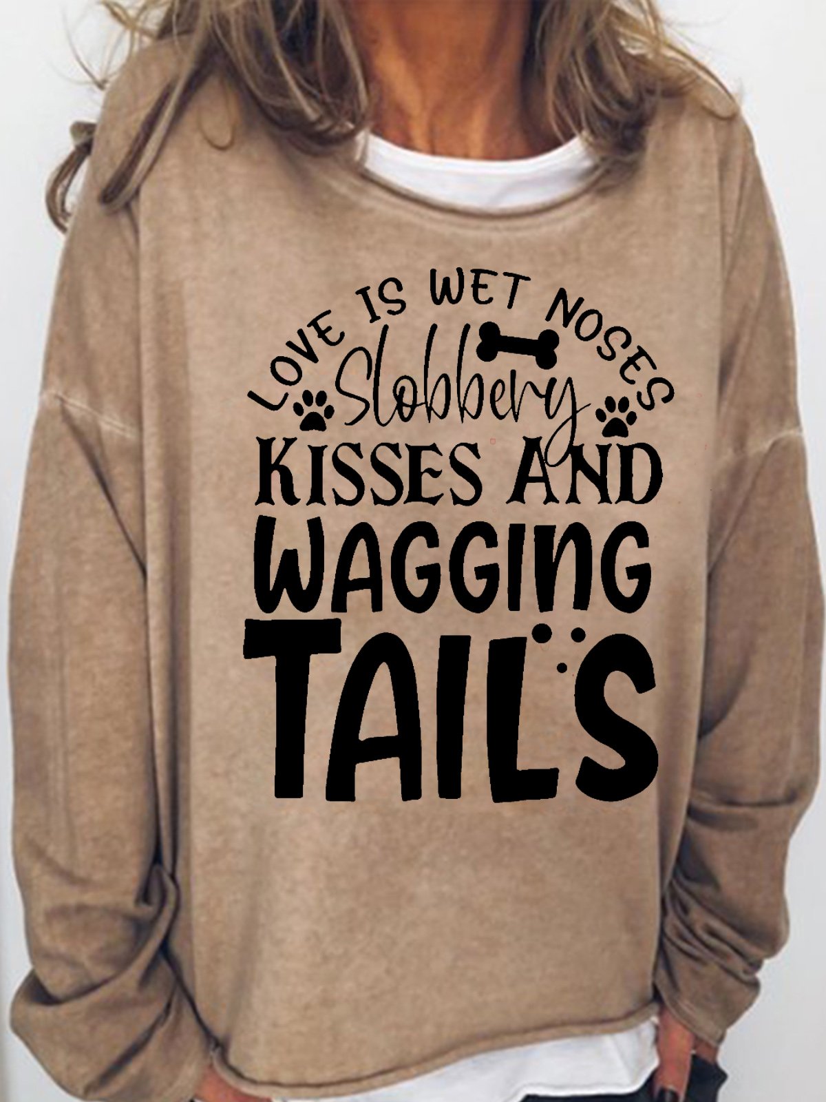 Women's Dog Lover Letters Sweatshirt