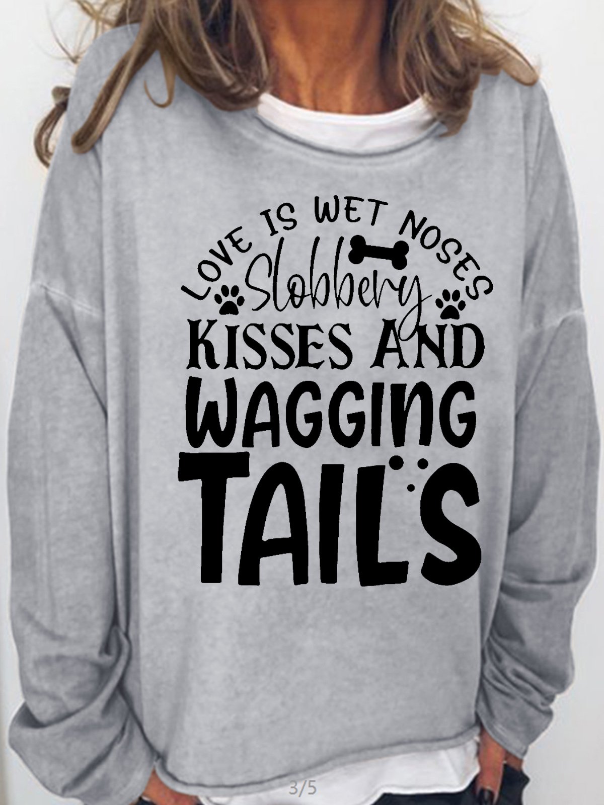 Women's Dog Lover Letters Sweatshirt