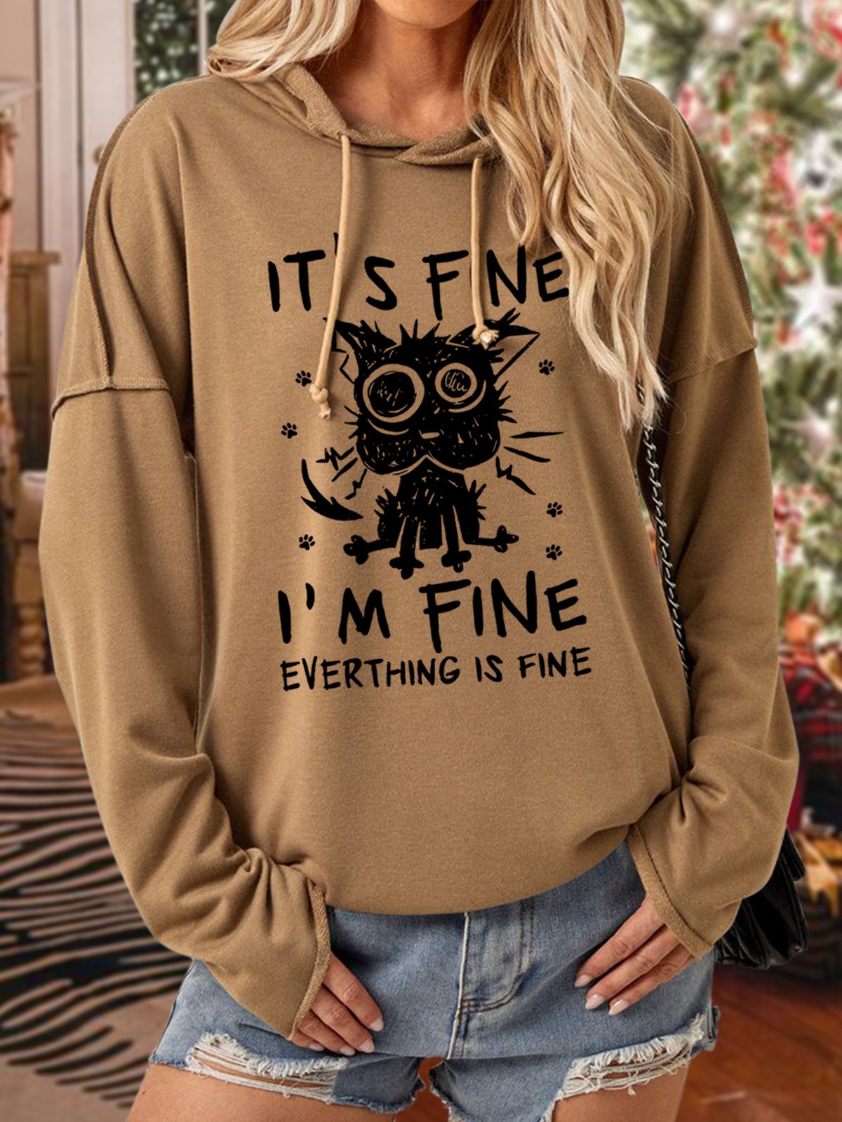 Lilicloth X Manikvskhan It's Fine I'm Fine Everything Is Fine Womens Hoodie