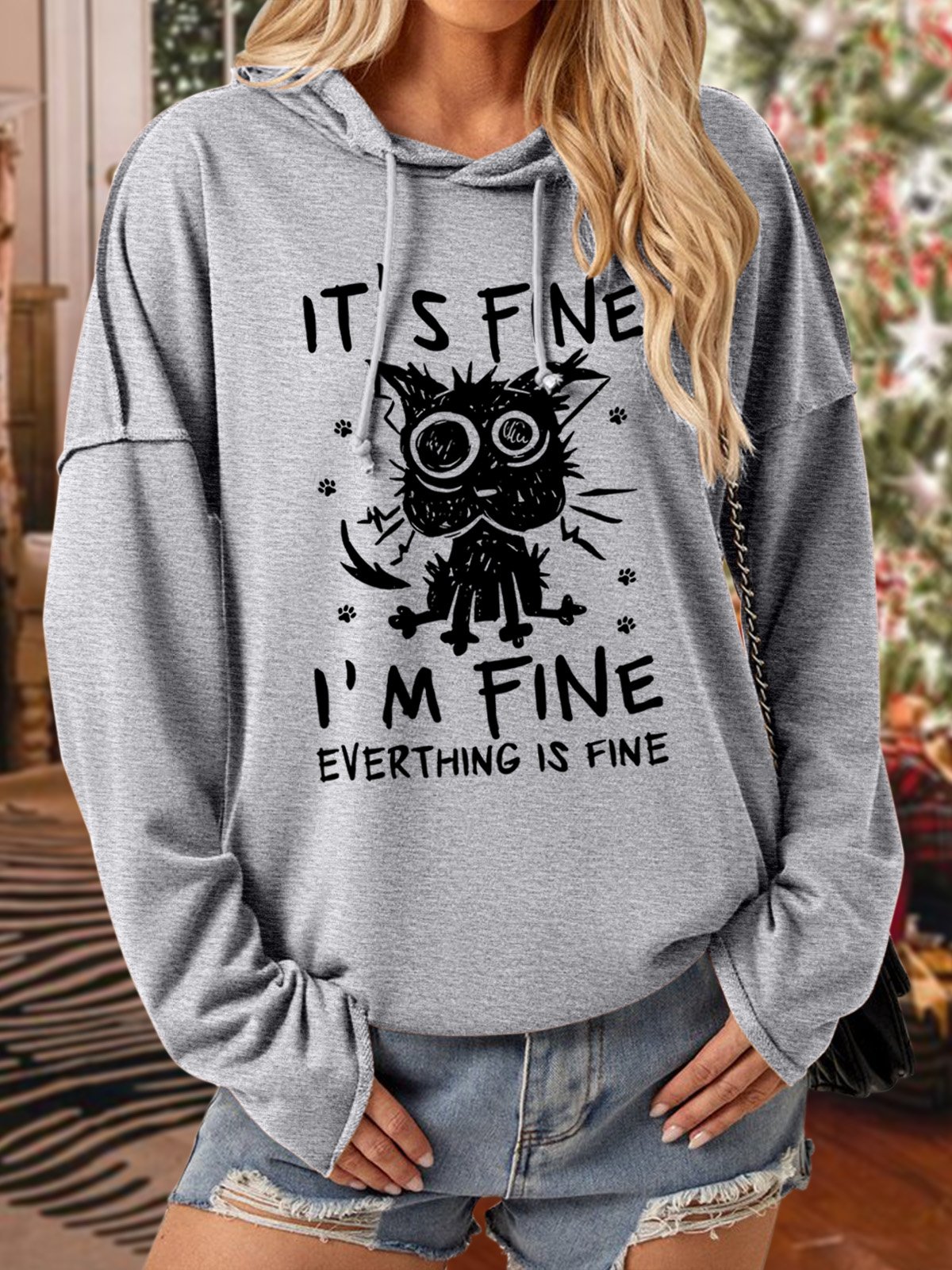 Lilicloth X Manikvskhan It's Fine I'm Fine Everything Is Fine Womens Hoodie