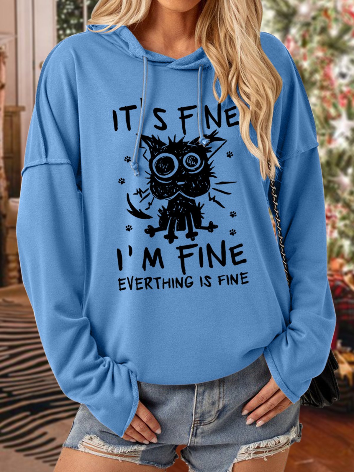 Lilicloth X Manikvskhan It's Fine I'm Fine Everything Is Fine Womens Hoodie