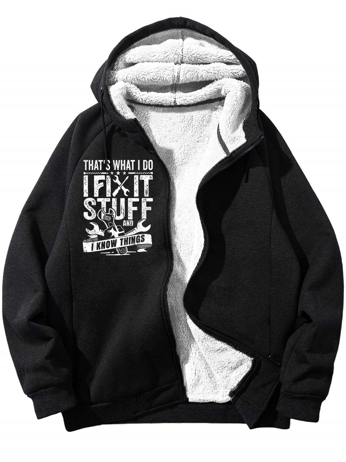 Men’s That’s What I Do I Fix It Stuff And I Know Things Casual Loose Sweatshirt