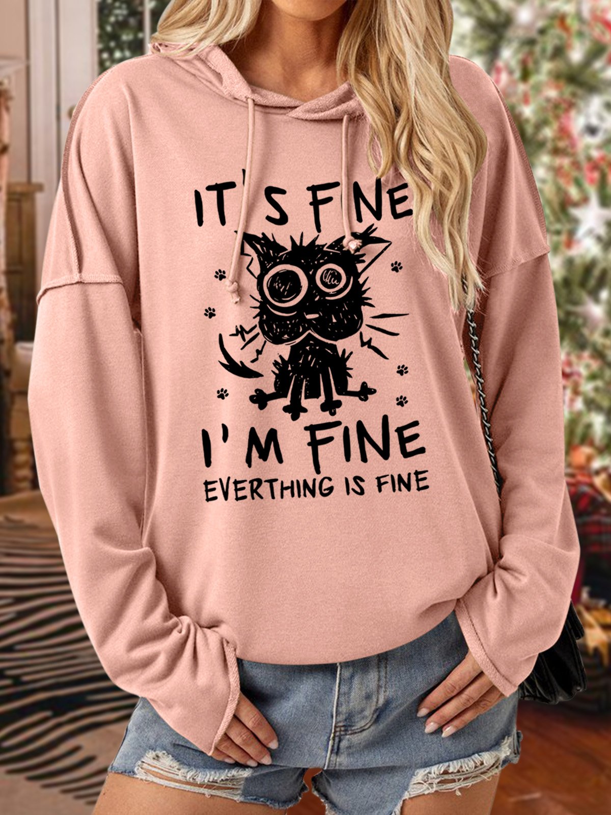 Lilicloth X Manikvskhan It's Fine I'm Fine Everything Is Fine Womens Hoodie