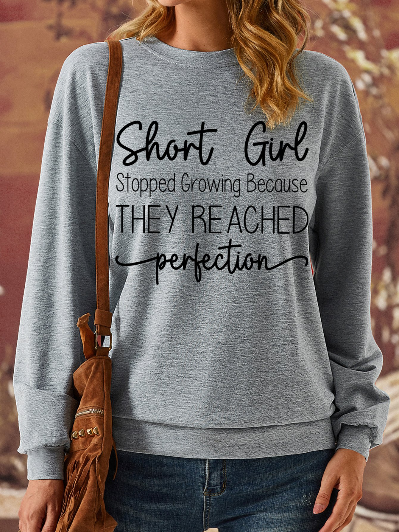 Lilicloth X Manikvskhan Short Girl Stopped Growing Because They Reached Perfection Womens Sweatshirt