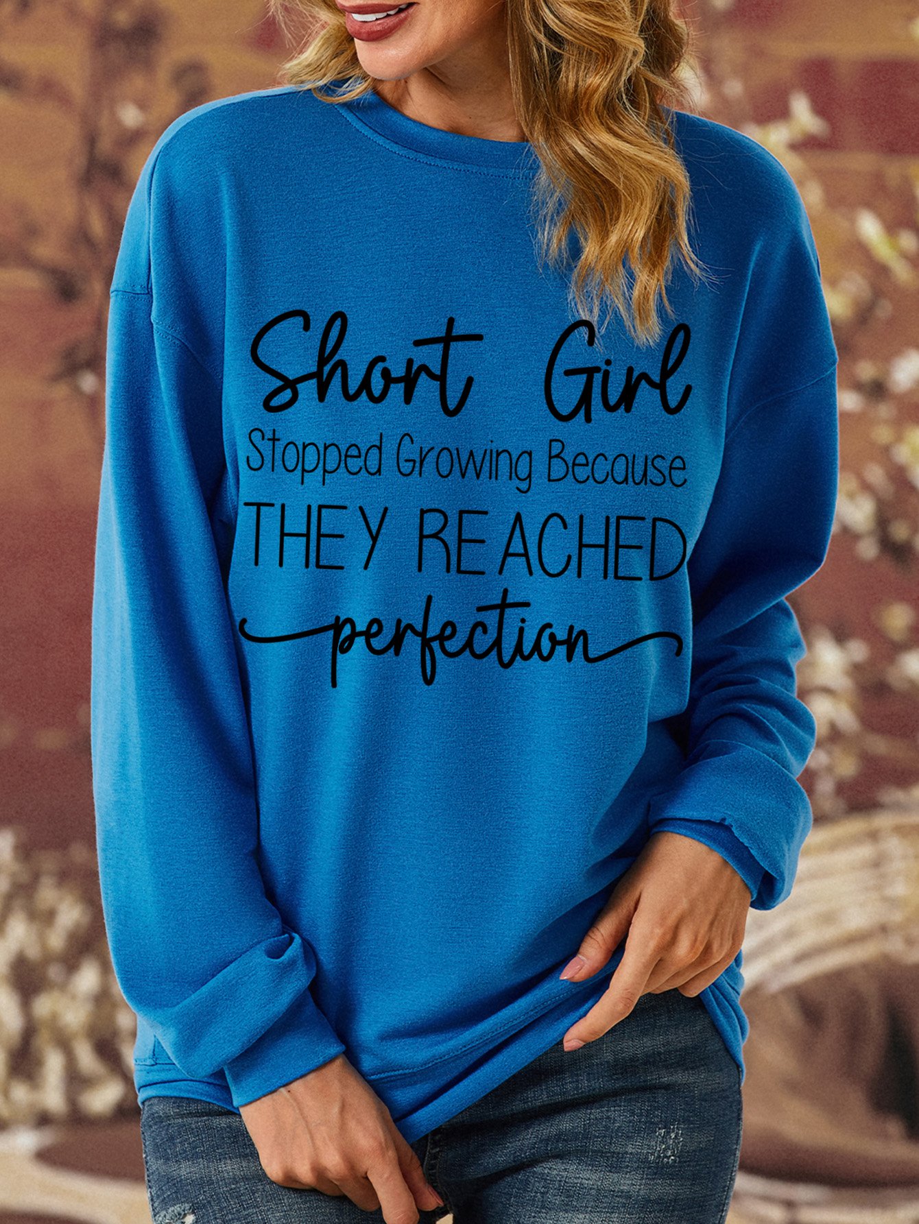 Lilicloth X Manikvskhan Short Girl Stopped Growing Because They Reached Perfection Womens Sweatshirt