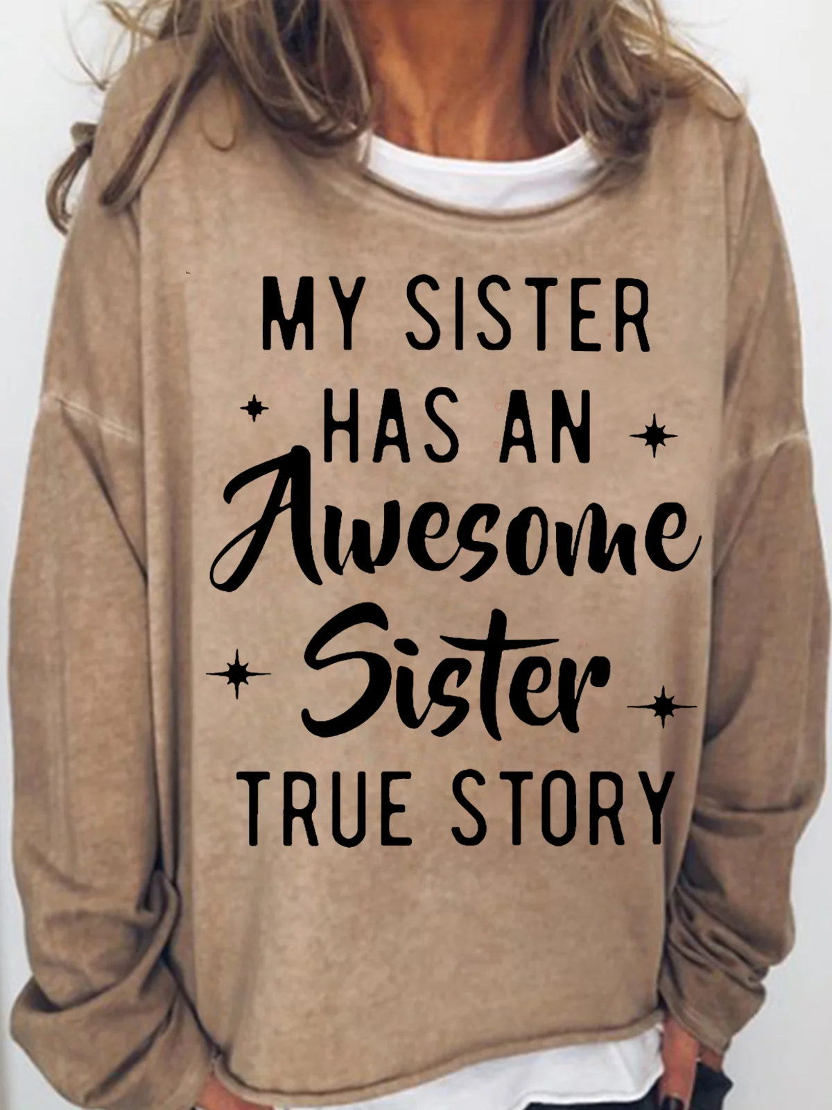 Women's Funny sister Letters Sweatshirt