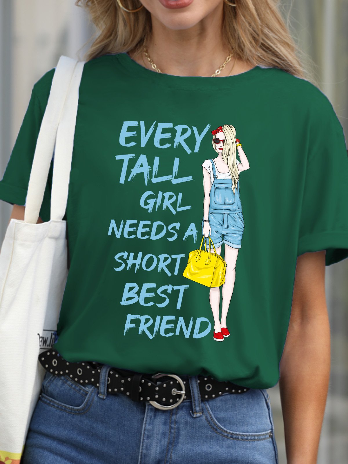 Lilicloth X Manikvskhan Every Tall Girl Needs A Short Best Friend Womens T-Shirt