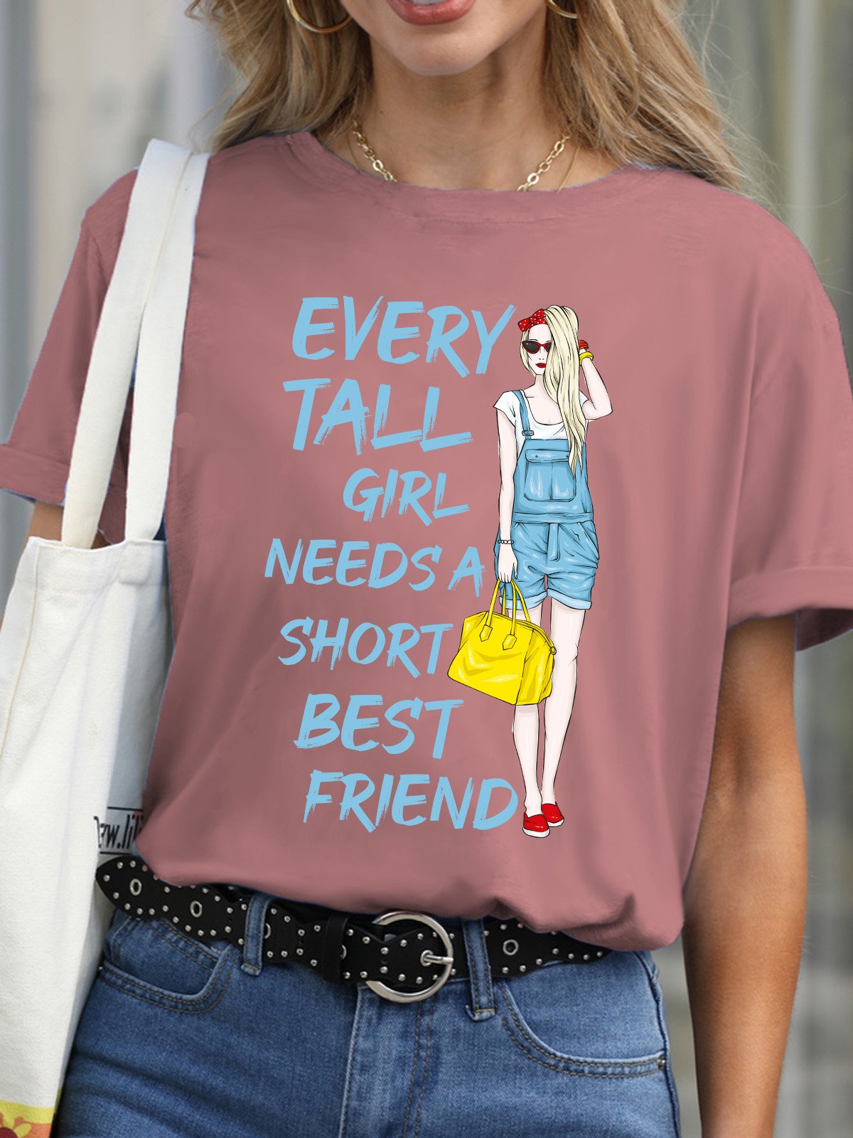 Lilicloth X Manikvskhan Every Tall Girl Needs A Short Best Friend Womens T-Shirt